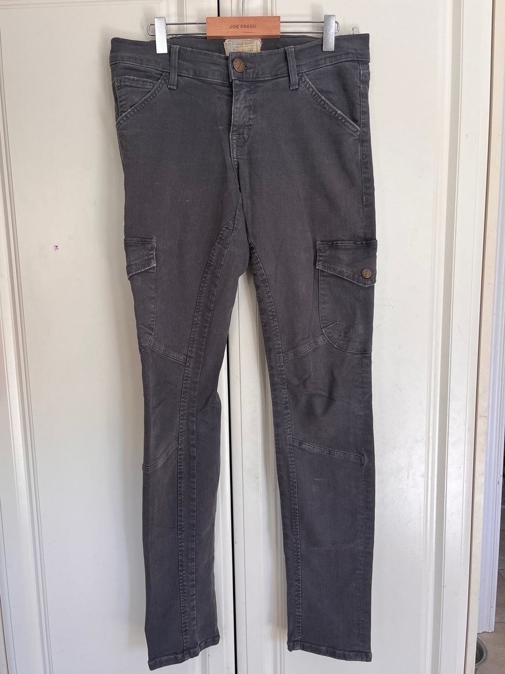 Current Elliott Gray Cargo Skinny Pants y2k size 28
